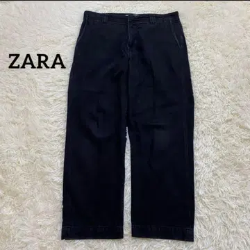 ZARA 블랙 데님 배기 EUR46 USA36 오버 사이즈