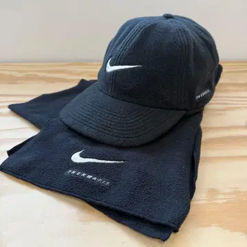 90s 00s NIKE 나이키 플리스 귀마개 캡 머플러 세트