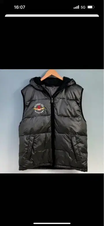 타미힐피거 충전솜 베스트 남성용 블랙 XL