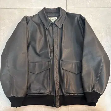 BEAMS SSZ BIG A-2 가죽 자켓 L