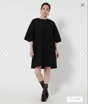 2025 뷰티&유스 코튼 나일론 백 벨트 미니 원피스 F