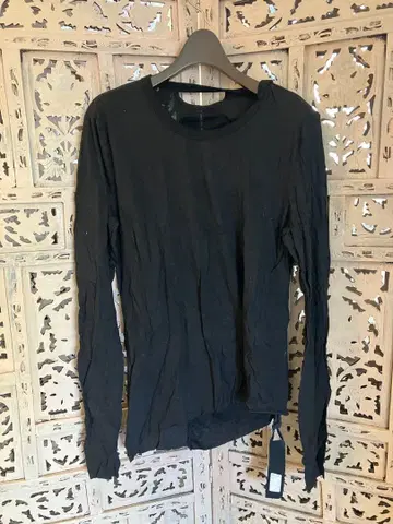 새상품 ELMORE L LEONARD 리브 절개 변형 T 블랙 S