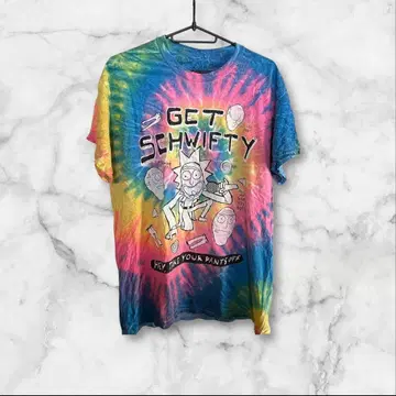 릭 앤 모티 타이 다이 염색 티셔츠