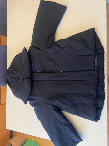 UNIQLO 네이비 다운 자켓 후드 부착