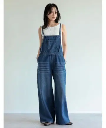 [ 미사용 새상품 ] Re:EDIT 내로우 스트랩 데님 살로펫