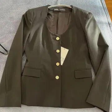 새상품 ZARA 골드 버튼 블랙 자켓 L 경사용 자켓