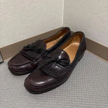 아렌 에드몬즈 다크 브라운 프린지 가죽 로퍼