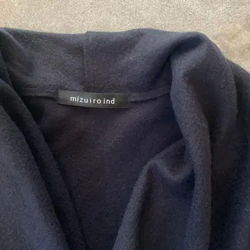 미즈이로 인드 다크 네이비 울 롱 코트