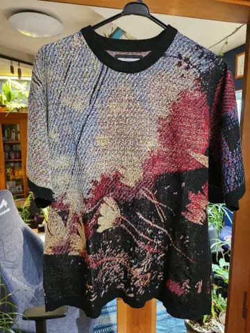 즉시 결제 단종 레어 MAISON SPECIAL 꽃무늬 니트 T셔츠