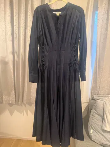 Side lace-Up Long dress indigo M