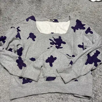 랜디 그레이 보라색 패턴 트레이닝복