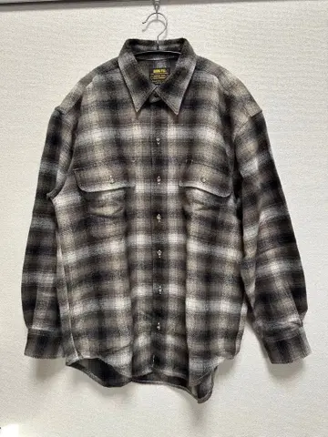 아메카지 두꺼운 옴브레 체크 플란넬 셔츠