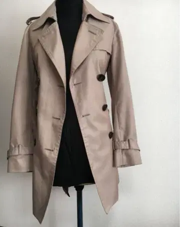 쿠 드 샹스 트렌치코트 베이지 (라이너 분실)
