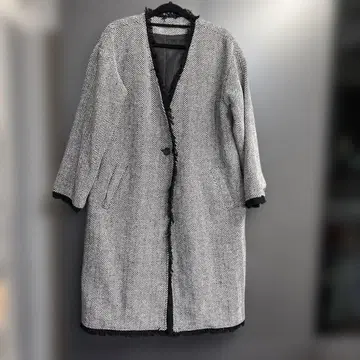 Riche glamour 하운드 투스 롱 코트 M 사이즈