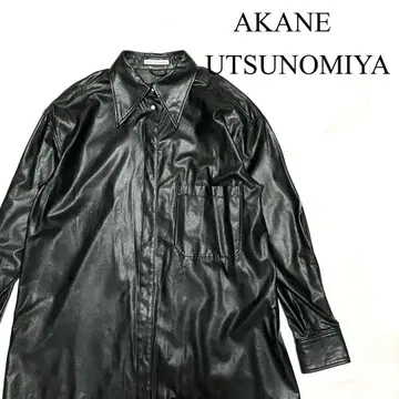 2021 fall 아카네 우츠노미야 워셔블 블라우스 셔츠 인조 가죽