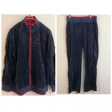 Y618 푸마 벨로아 저리 상하의 세트 스트레치 약간 있음 허리밴딩