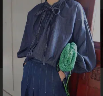 machatt 마차트 데님 블라우스 블랙