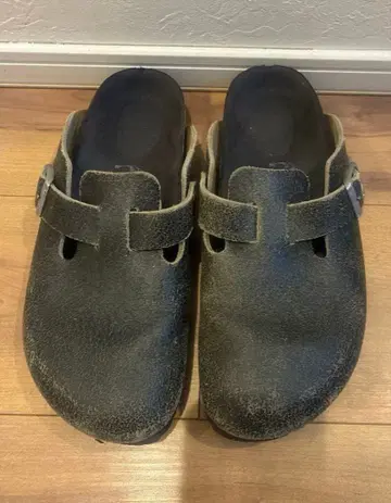 버켄스탁 블랙 샌들 보스턴 가죽 38