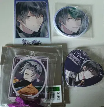 어둠색 마주 핀 Switch 특전 캔뱃지 미니 브로마이드 아크릴 키링