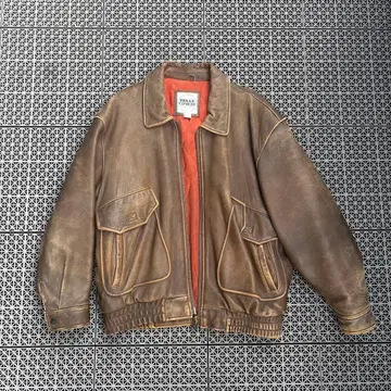 URBAN EXPENSE 브라운 가죽 자켓