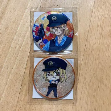 2 [ Dr.STONE ] 나나미 류스이 캔뱃지 2종 모리 온라인 경찰관