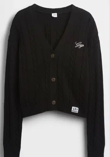 GAP 로고 가디건 블랙 L 사이즈
