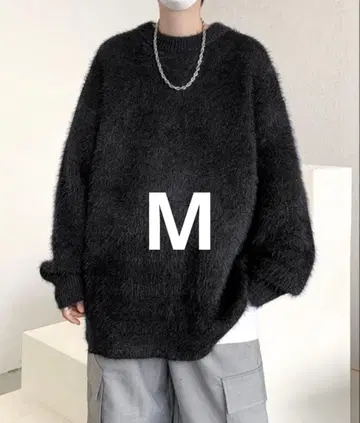 FVLMEN 샤기 크루 니트 풀오버