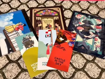 지브리 작품 클리어 파일 3장 & 대형 북마크 3장 세트