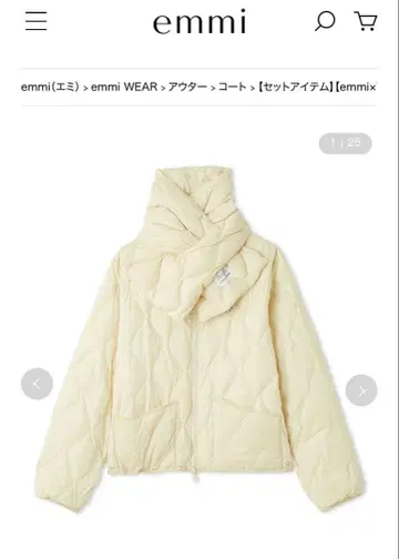 emmi x TAION 리버서블 다운 아이보리