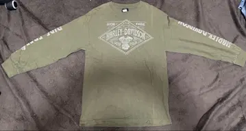 Harley-Davidson 롱 슬리브 T셔츠 올리브 그린