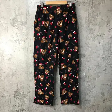 B1001 구제 의류 패턴 팬츠 파자마 팬츠 블랙 90s Y2K