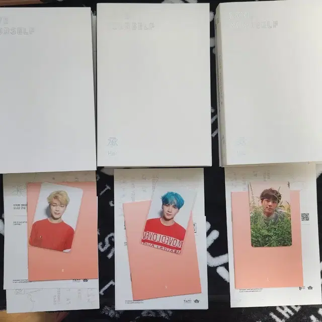 방탄소년단 LOVE YOURSELF Her O, V, E 앨범 포카 3종