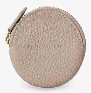 보나벤츄라 라운드 코인 케이스 슈링크 가죽 그레이지