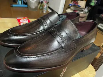 [ 새상품 ] 이탈리아제 가죽 로퍼 다크 브라운 26.5