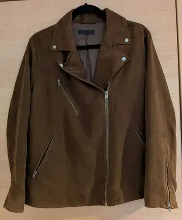 유니클로 스웨이드 터치 라이더 자켓 브라운