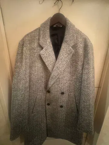 더블 브레스트 체스터 코트 그레이 계열