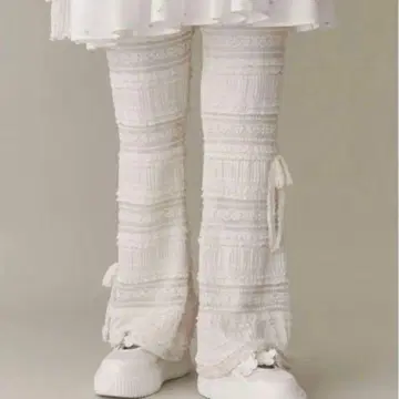 merry jenny 리본 레이스 플레어 팬츠