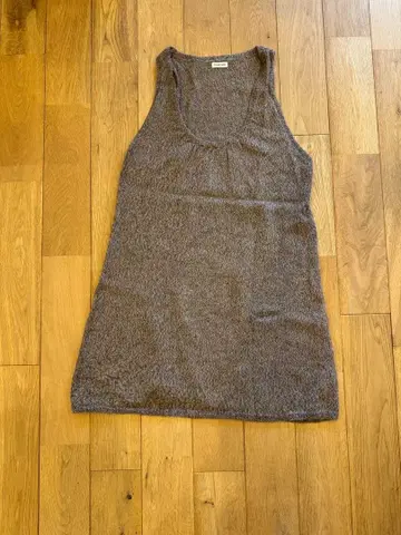 Asante sana/아산테사나 슬리브리스 브라운 니트탑