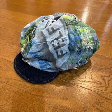 리메이크 데님 헌팅 캡