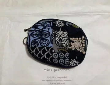 핸드메이드 미나 페르호넨 탬버린/피스 패브릭 타원 파우치