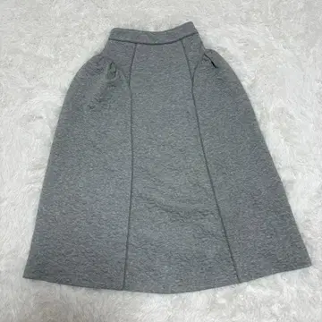 bibiy. JOANNE SKIRT 롱 스커트 퀼팅 그레이 M