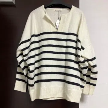 야마다야 메틀리제 스콧 클럽 니트 스웨터 보더