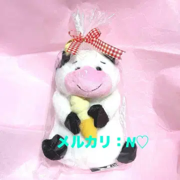 코이와이 농장 한정판 소프트 소 봉제 인형 빅 사이즈 소프트 크림
