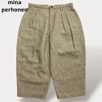 미나 페르호넨 Lewis 헨리본 와이드 팬츠 울 100% 크롭