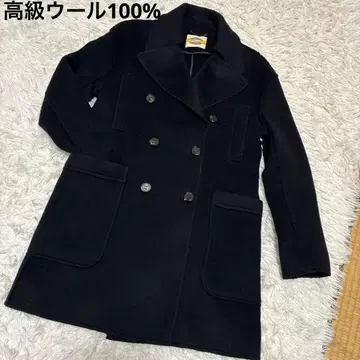 최고급 울 100% 빈티지 피 코트 36