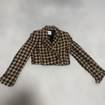 ZARA 숏 기장 자켓 체크 S