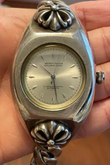 [ 아젠트 글림/ARGENT GLEAM ] 남성용 자동 시계 실버