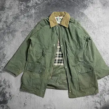 잉글랜드제 QUALITY 오일드 자켓 안감 체크 옷깃 코듀로이