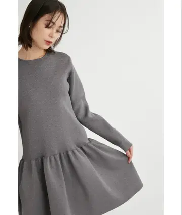 라메 니트 원피스