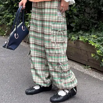 HELLO.SANFRANCISCO 체크 카고 팬츠